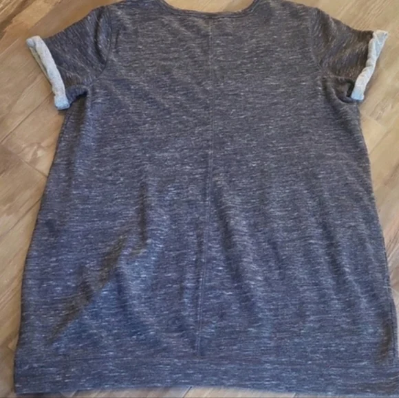 GAP Heather Gray Space Dye Short Sleeve Tunic Pullover Sweatshirt, XXL - Picture 8 of 9